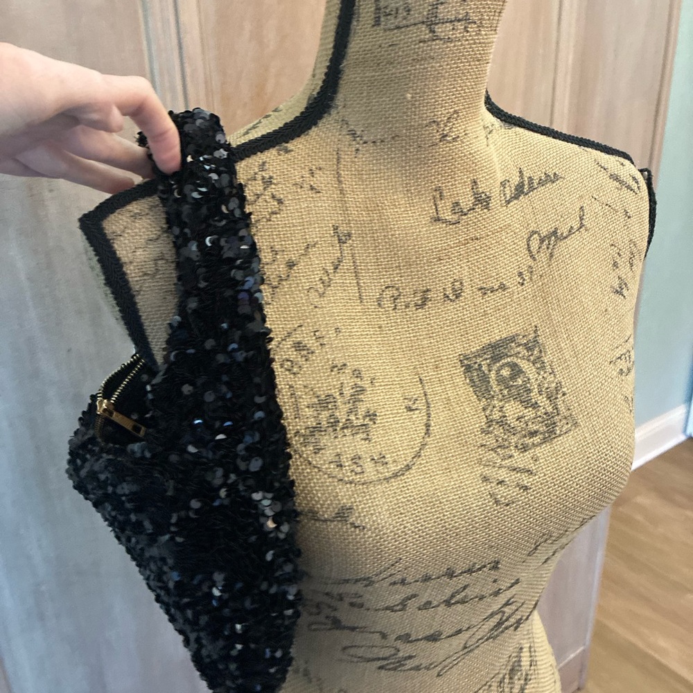 NWT Anthropologie Black sequin hobo Handbag Edition - Picture 3 of 15
